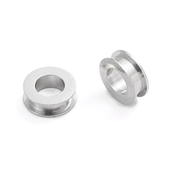 Stainless Steel Color 201 Stainless Steel European Bead Cores, Grommet for Polymer Clay Rhinestone Large Hole Beads Making, Column, Stainless Steel Color, 10x3.5mm, Hole: 5.5mm