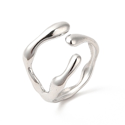 Нержавеющая Сталь Цвет 304 кольцо для пальцев манжеты из нержавеющей стали, ответвительное кольцо для женщин, цвет нержавеющей стали, 3.5~16 мм, внутренний диаметр: американский размер 6 3/4 (17.1 мм)