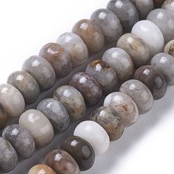 Gobi Agate Natural Gobi Agate Beads Strands, Rondelle, 6x4mm, Hole: 0.6mm, about 95pcs/strand, 14.96 inch(38cm)