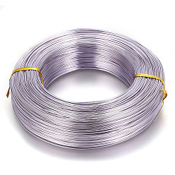 Lilas Fil d'aluminium rond, fil d'artisanat en métal pliable, pour la fabrication artisanale de bijoux bricolage, lilas, Jauge 6, 4mm, 16m/500g(52.4 pieds/500g)