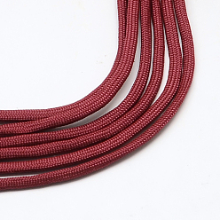 Brique Rouge 7 âmes intérieures cordes en polyester et spandex, couleur unie, pour la fabrication de bracelets en corde, firebrick, 4~5mm, environ 109.36 yards (100m)/paquet, 420~500g / bundle