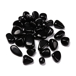 Obsidian Natural Obsidian Beads, No Hole, Nuggets, Tumbled Stone, Healing Stones for 7 Chakras Balancing, Crystal Therapy, Meditation, Reiki, Vase Filler Gems, 9~45x8~35x4~30mm, about 47~143pcs/1000g
