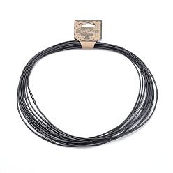 Negro Algodón encerado el collar del cordón, con 304 cierres de acero inoxidable, gunmetal, negro, 18.3 pulgada (46.5 cm), 1.5 mm