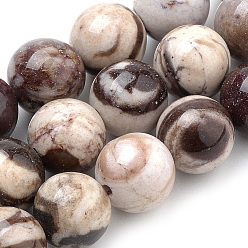 Jaspe Zébré Naturelles zèbre jaspe perles brins, ronde, 12mm, Trou: 1mm, Environ 34 pcs/chapelet, 15.7 pouce