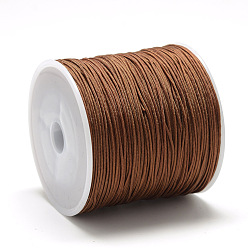Terre De Sienne Fil de nylon, corde à nouer chinoise, Sienna, 0.8mm, environ 109.36 yards (100m)/rouleau