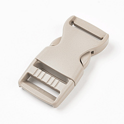 Light Grey PP Plastic Side Release Buckles, Survival Bracelet Clasps, Light Grey, 65x32x12mm, Hole: 4x25mm