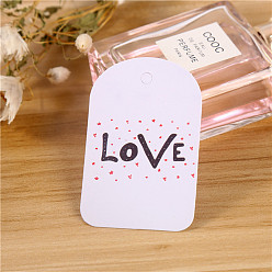 Word Paper Gift Tags, Hange Tags, For Wedding, Valentine's Day, Word, 6.5x4.3cm, 100pcs/bag