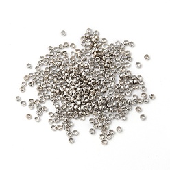 Platine Perles à écraser en laiton , rondelle, platine, 1x2mm, Trou: 1mm