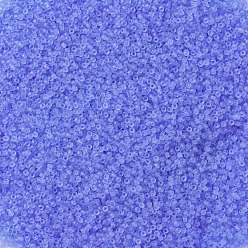 (13F) Transparent Frost Light Sapphire Круглые бусины toho, японский бисер, (13 f) прозрачный морозный сапфир, 8/0, 3 мм, отверстие : 1 мм, Около 1110 шт / 50 г