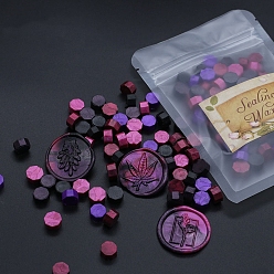 Medium Orchid Sealing Wax Particles, for Retro Seal Stamp, Octagon, Medium Orchid, 9mm, about 100pcs/bag