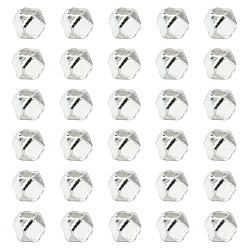 Silver Polyhedron Alloy Finding Beads, Lead Free & Cadmium Free, Silver, 3x3x3mm, Hole: 1mm