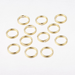 Golden Open Jump Rings Brass Jump Rings, Golden, 5x1mm, 18 Gauge, Inner Diameter: 3mm, about 6000pcs/500g