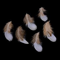 Camel Chicken Feather Costume Accessories, Dyed, Camel, 55~105x15~30mm