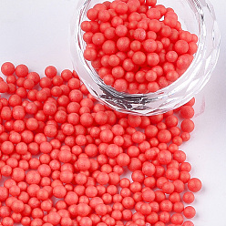 Roja Pequeñas bolas de espuma artesanales, rondo, para hacer manualidades de vacaciones de boda diy, rojo, 2.5~3.5 mm