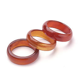 Сиена Естественный агат кольца, цвет охры, размер 6~12 (16~22 мм)