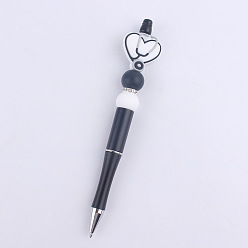 Белый Пластиковая шариковая ручка медицинской тематики, бисерная ручка, для индивидуальной ручки своими руками, сердце со стетоскопом, белые, 150 мм