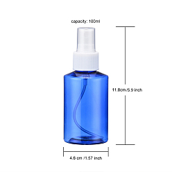 Синий 100 флакон-спрей пластиковый многоразовый для домашних животных, пустые бутылки с насосом для жидкости, синие, 4.6x11.8 см, емкость: 100 мл (3.38 жидких унций)