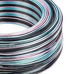 Colorful Round Aluminum Wire, for Jewelry Making, Colorful, 15 Gauge, 1.5mm, about 180.44 Feet(55m)/roll