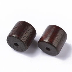 Saddle Brown Natural Wood Beads, Waxed Wooden Beads, Dyed, Column, Saddle Brown, 10x10mm, Hole: 2mm, about 780pcs/500g
