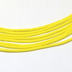 Oro Cuerdas de cable de poliéster y spandex, 16 -ply, oro, 2 mm, aproximadamente 109.36 yardas (100 m) / paquete