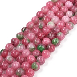 Coloré Perles naturelles, perles de jade , teint, ronde, colorées, 8.5mm, Trou: 1mm, Environ 47 pcs/chapelet, 15.08'' (38.3 cm)