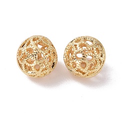 Golden Brass Beads, Cadmium Free & Lead Free, Round, Golden, 8.5x8mm, Hole: 1.2mm
