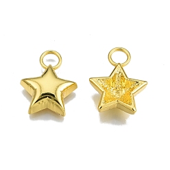 Oro Acumular colgantes de aleación de revestimiento, sin cadmio y níque y plomo, estrella, dorado, 23x18x6 mm, agujero: 5 mm