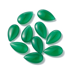 Зеленый Натуральный зеленый оникс шарики агата, нет отверстий / незавершенного, окрашенная и подогревом, слеза, зелёные, 20.5x12x6.5 мм