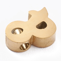 Golden Ion Plating(IP) 304 Stainless Steel Charms, Mark &, Golden, 10x7.7x3mm, Hole: 1.6mm