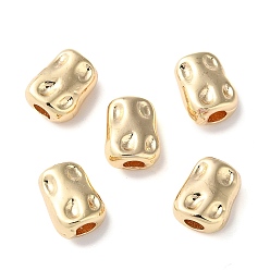 Real 14K Gold Plated Rack Plating Brass Spacer Beads, Nuggets, Real 14K Gold Plated, 7.5x6x3.5mm, Hole: 1.6~1.8mm