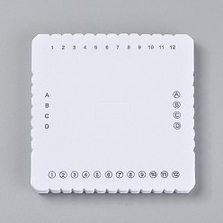 White EVA Braiding Disc Disk, Macrame Board, DIY Braided Cord Bracelet, Craft Tool, Square, White, 10.1x10.1x1cm