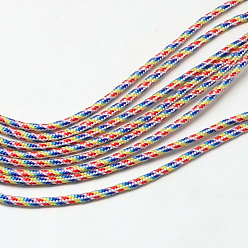 Colorido Cuerdas de cable de poliéster y spandex, 1 núcleo interno, colorido, 2 mm, aproximadamente 109.36 yardas (100 m) / paquete