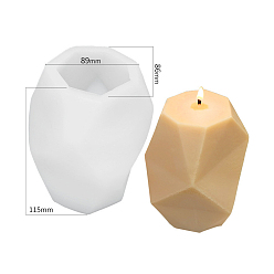 Blanc Moules en silicone pour bougies de forme géométrique bricolage, pour la fabrication de bougies parfumées, blanc, 3 cm