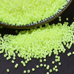 (DB1857) Silk Inside Dyed Lime Aid MIYUKI Delica Beads, Cylinder, Japanese Seed Beads, 11/0, (DB1857) Silk Inside Dyed Lime Aid, 1.3x1.6mm, Hole: 0.8mm, about 20000pcs/bag, 100g/bag
