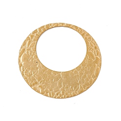 Golden 304 Stainless Steel Pendants, Round Ring, Golden, 45.5x46x0.5mm