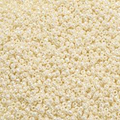 (123L) Opaque Luster White Cream TOHO Round Seed Beads, Japanese Seed Beads, (123L) Opaque Luster White Cream, 11/0, 2.2mm, Hole: 0.8mm, about 1110pcs/bottle, 10g/bottle