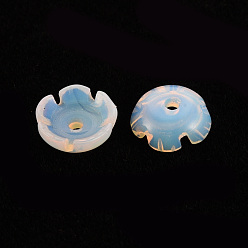 Opalite Opalite Beads, Flower, 10x10x4mm, Hole: 1.5mm