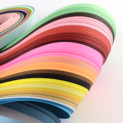 Couleur Mélangete Rectangle de 36 couleurs quilling bandes de papier, couleur mixte, 525x5mm, à propos 360strips / sac, 36color / sac
