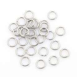 Stainless Steel Color 304 Stainless Steel Open Jump Rings, Stainless Steel Color, 9x0.9mm, Inner Diameter: 7.2mm, about 1800pcs/bag
