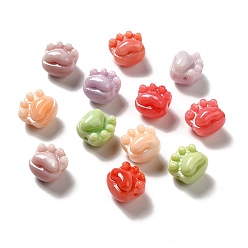 Mixed Color Opaque Resin Beads, Claw, Mixed Color, 14x15x13mm, Hole: 1.6mm