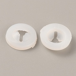 Floral White Plastic Doll Eye Nose Round Gaskets, Animal Doll Safety Eye Nose Washers for DIY Craft Doll Making, Floral White, 13x3.5mm, Hole: 2mm