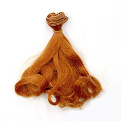 Chocolat Cheveux de perruque de poupée de coiffure permanente de poire longue de fibre à haute température, pour bricolage fille bjd making accessoires, chocolat, 5.91~39.37 pouce (15~100 cm)
