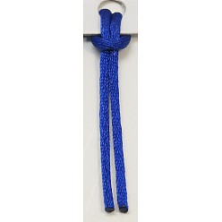Синий Экологичность 100% полиэфирной нити, гремучий атласный шнур, для китайского вязания, утолщение, изготовление ювелирных изделий, синие, 2 мм, о 250yards / рулон (228.6 м / рулон), 750 фут / рулон