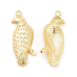 Real 18K Gold Plated Brass Pendants, Bird Charm, Real 18K Gold Plated, 30x11x3.5mm, Hole: 1.8mm