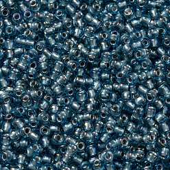 (275) Inside Color AB Crystal/Teal Lined Toho perles de rocaille rondes, perles de rocaille japonais, (275) couleur intérieure ab cristal / bleu sarcelle doublé, 11/0, 2.2mm, Trou: 0.8mm, environ5555 pcs / 50 g