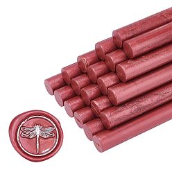 Темно-Красный Сургучные палочки, для ретро старинные сургучной печати, стрекоза узор, темно-красный, 135x11 мм