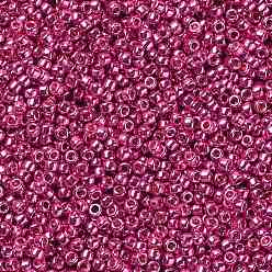 (PF563) PermaFinish Hot Pink Metallic TOHO Round Seed Beads, Japanese Seed Beads, (PF563) PermaFinish Hot Pink Metallic, 11/0, 2.2mm, Hole: 0.8mm, about 1110pcs/bottle, 10g/bottle