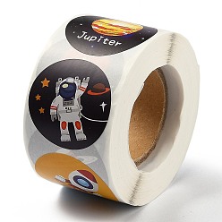 Planet Self Adhesive Paper Stickers, Colorful Roll Sticker Labels, Gift Tag Stickers, Planet Pattern, 3.8cm, about 500pcs/roll