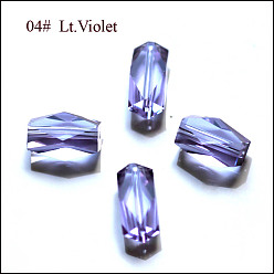 Lilas Imitations de perles de cristal autrichien, grade de aaa, facette, colonne, lilas, 8x5.5mm, Trou: 0.7~0.9mm