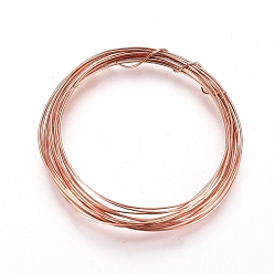 Raw Fil de cuivre rond fil de perles de cuivre pour la fabrication de bijoux, plaqué longue durée, cru, Jauge 22, 0.6mm, environ 59.05 pieds (18 m)/rouleau
